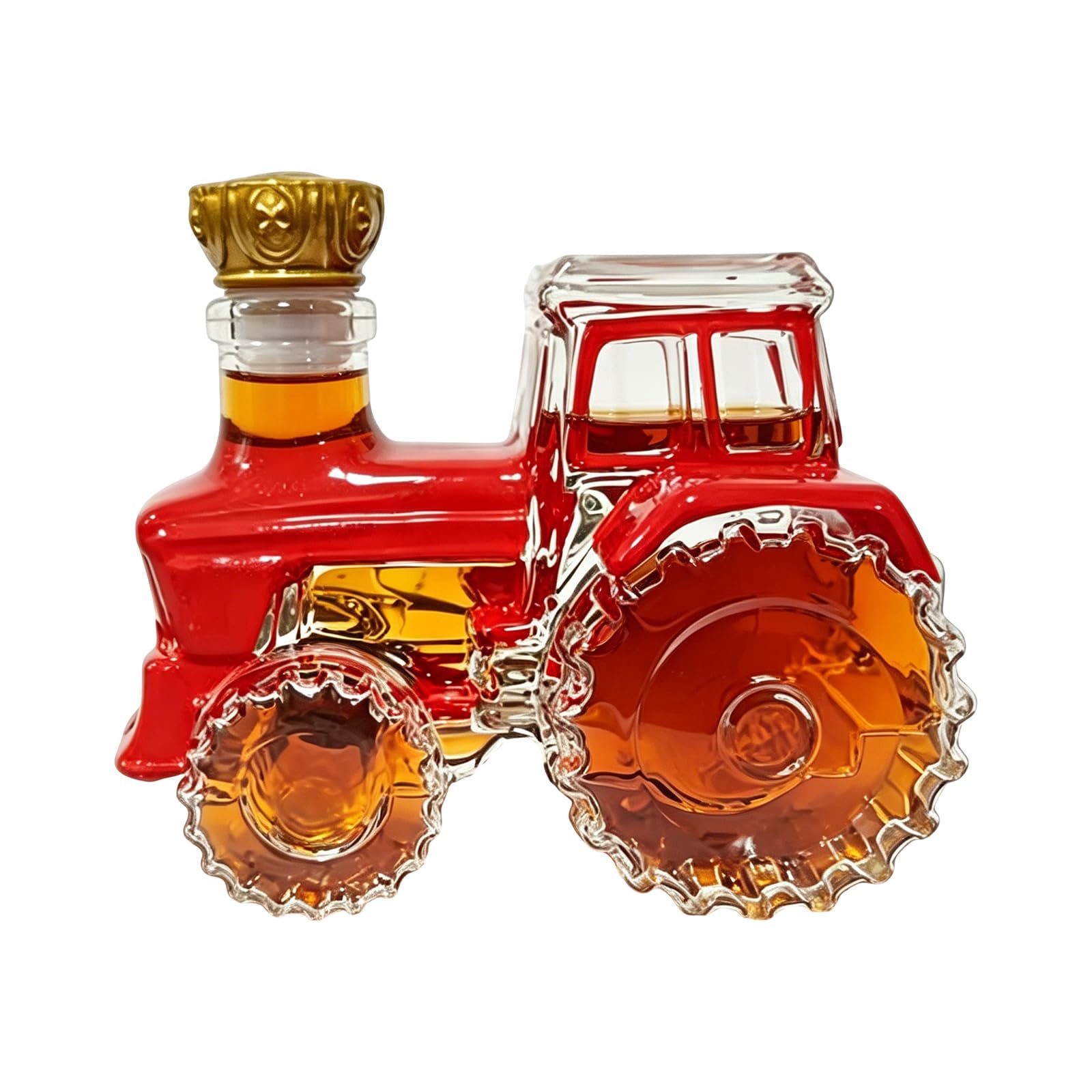 Bouteille à liqueur tracteur en verre borosilicate pour vos infusions maison