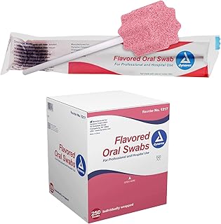 Dynarex 1217 Dentifrice-Flavored Swabstick, Individually Wrapped, Pack of 250