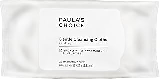 Paula's Choice Gentle Cleansing Cloths | Chamomile & Pomegranate | Fragrance Free for Sensitive Skin | 30 Makeup Facial Wipes