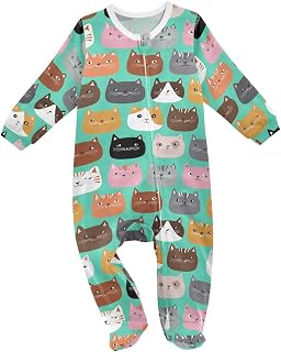 Dussdil Baby One-Piece Footies Newborn Rompers Pajamas Cotton Footed Pjs for Sleep Play Boys Girls