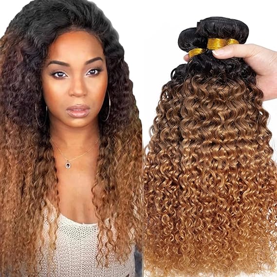 Amazon.com : 32 32 32 inch Brown Bundles #4/30 Human Hair Bundles Brown ...