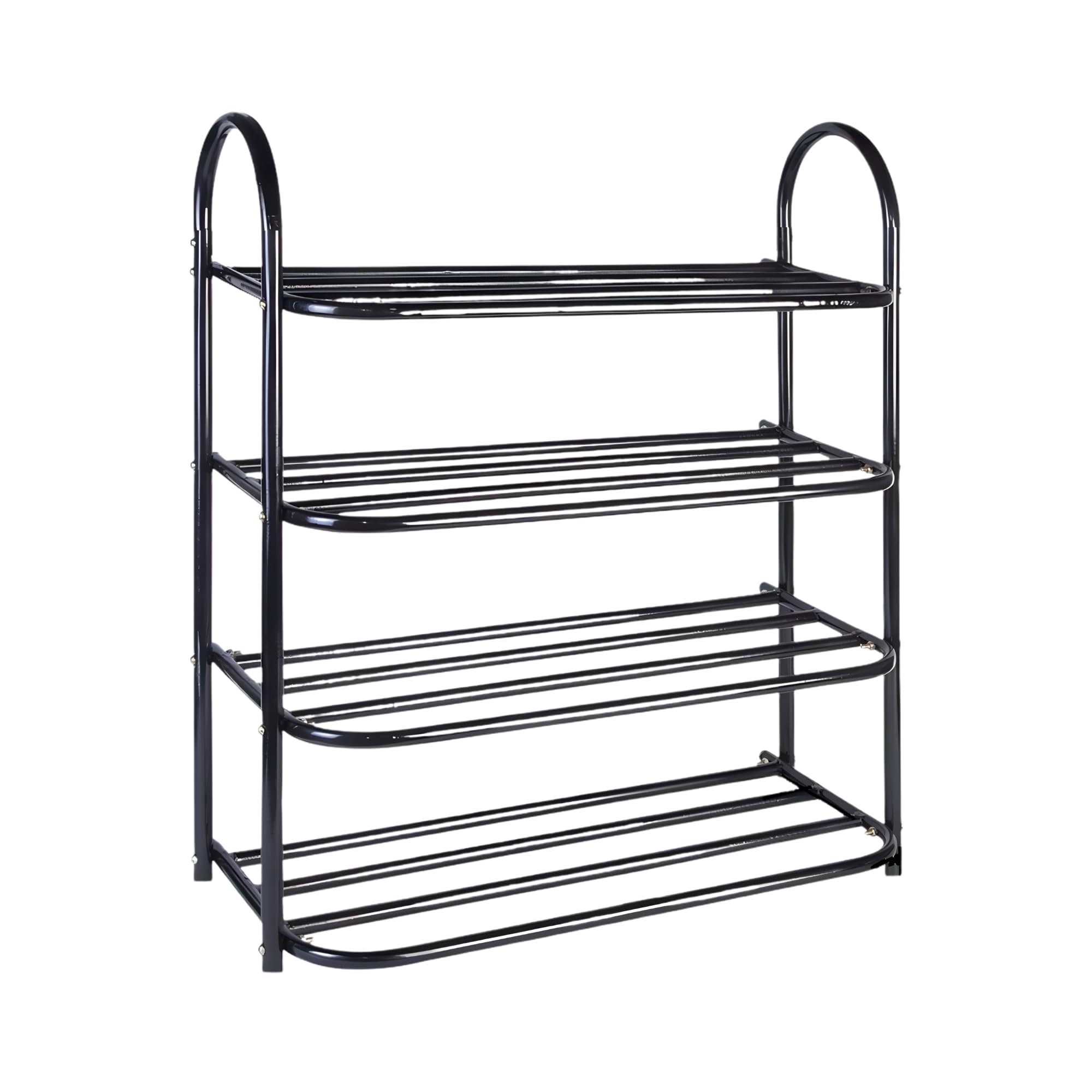 KSP HOME Heavy Metal Shoe Rack (4 Shelves) Foldable Open Book Shelf, Book Shelve, Shoe Rack, Shoes Storage Rack for Home Shoe Stand Shelf