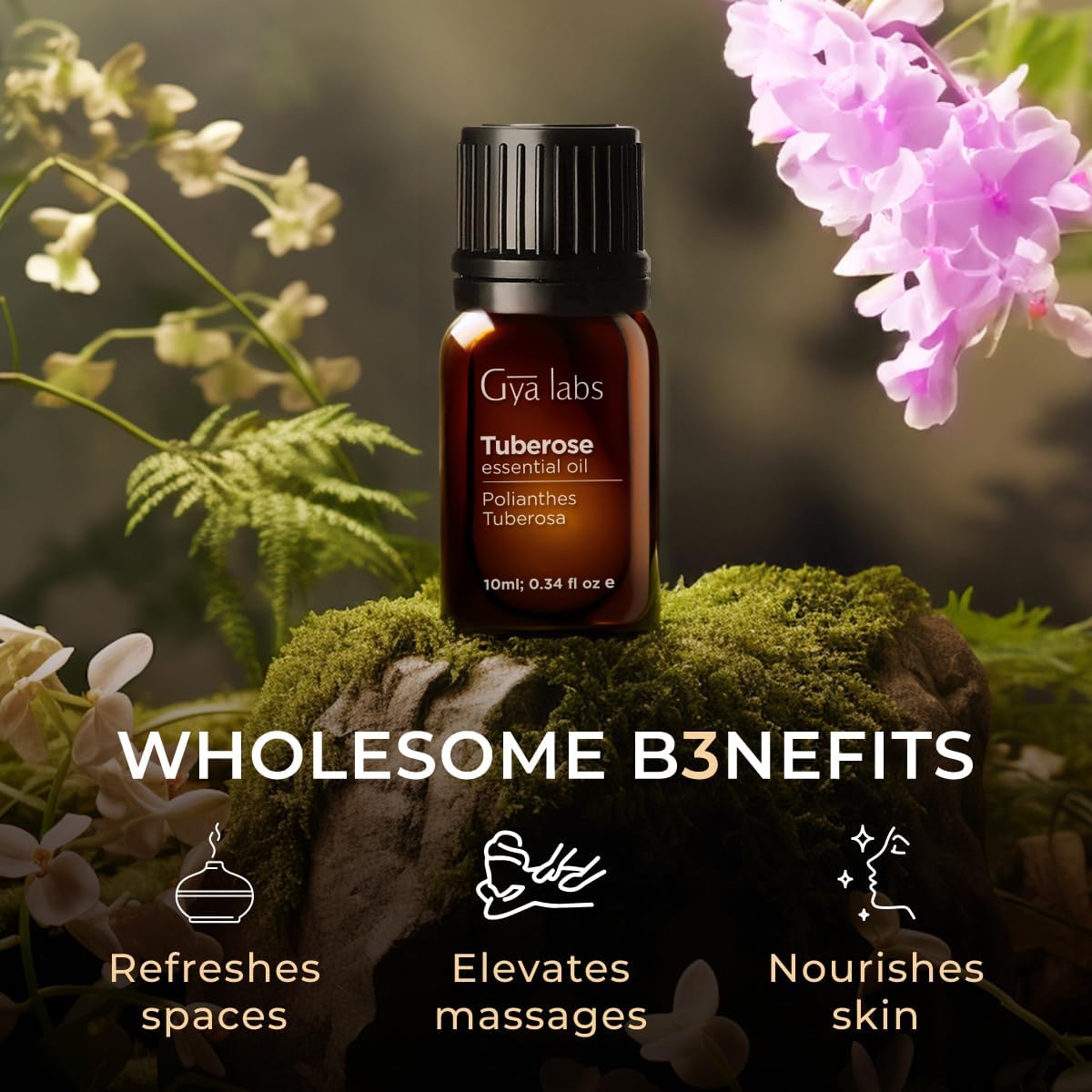 Tuberose Essential Oil for Skin, Hair & Diffuser - 0.34 Fl Oz image 5