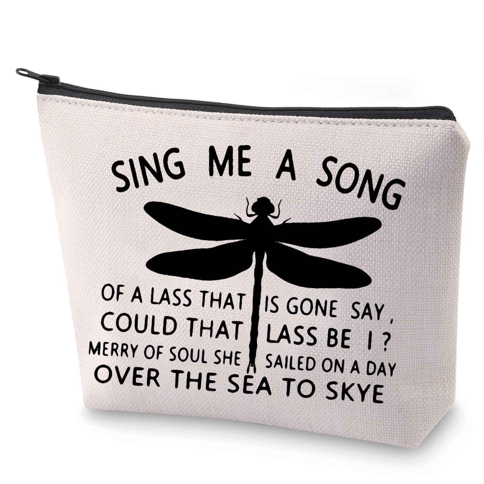 BLUPARK Sasenach Inspired Gifts Song Bags Sing Me A Song Of A Lass That Is Gone Makeup Bags Dragonfly Gifts (Sing Me A Song)