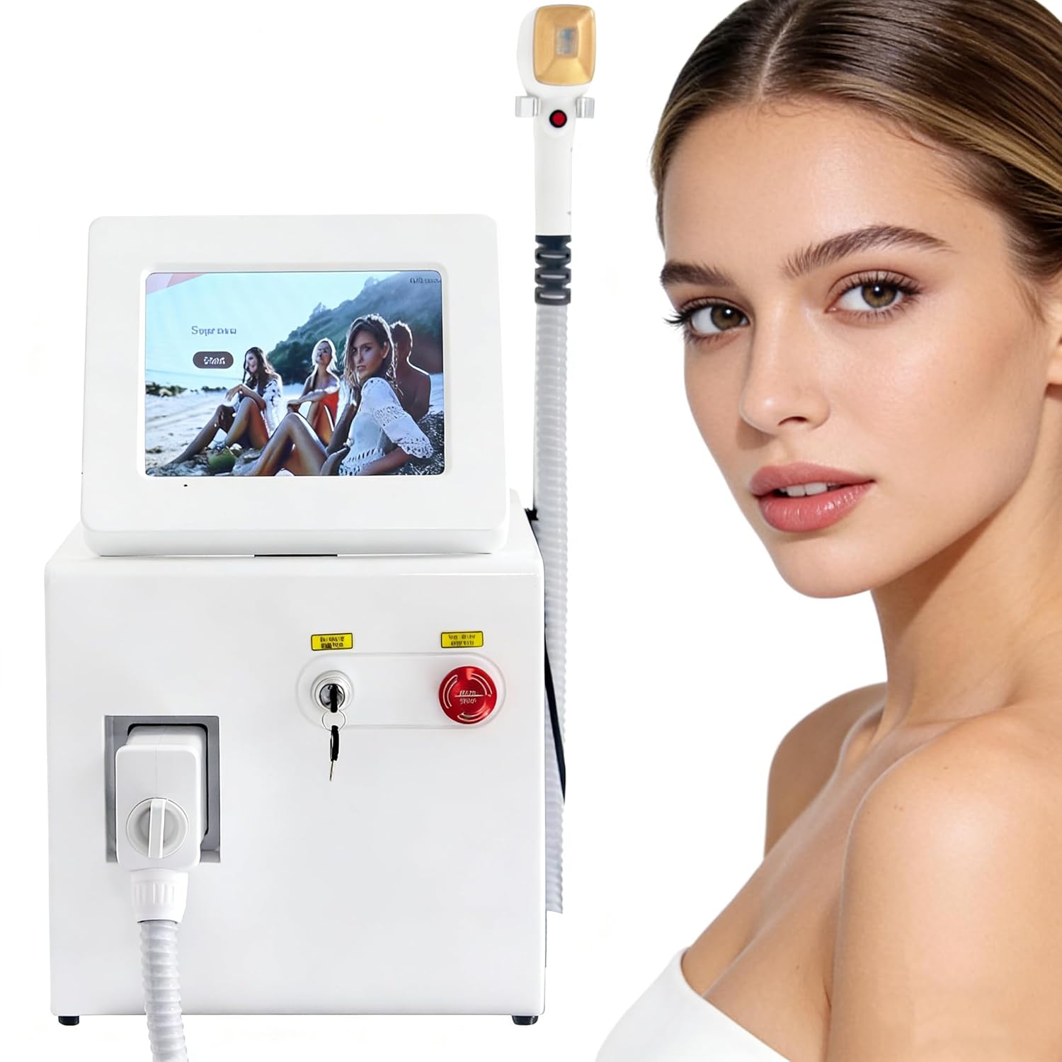 808nm Hair removal Machine For Whole Body Hair Reduction, Personal Home and Commercial Use, White