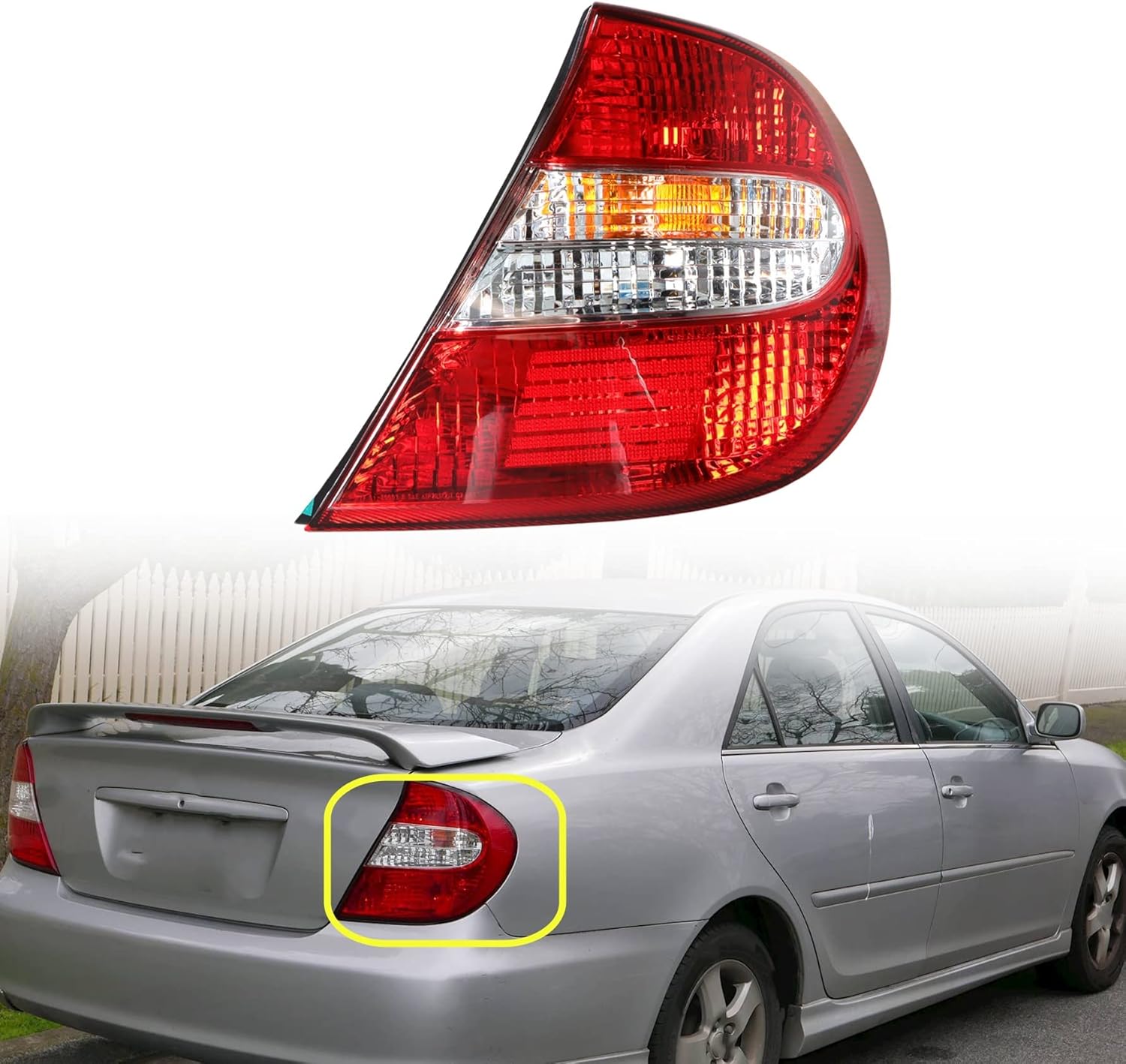 munirater Tail Light Rear Lamp Passenger Side Replacement for Camry 2002-2004