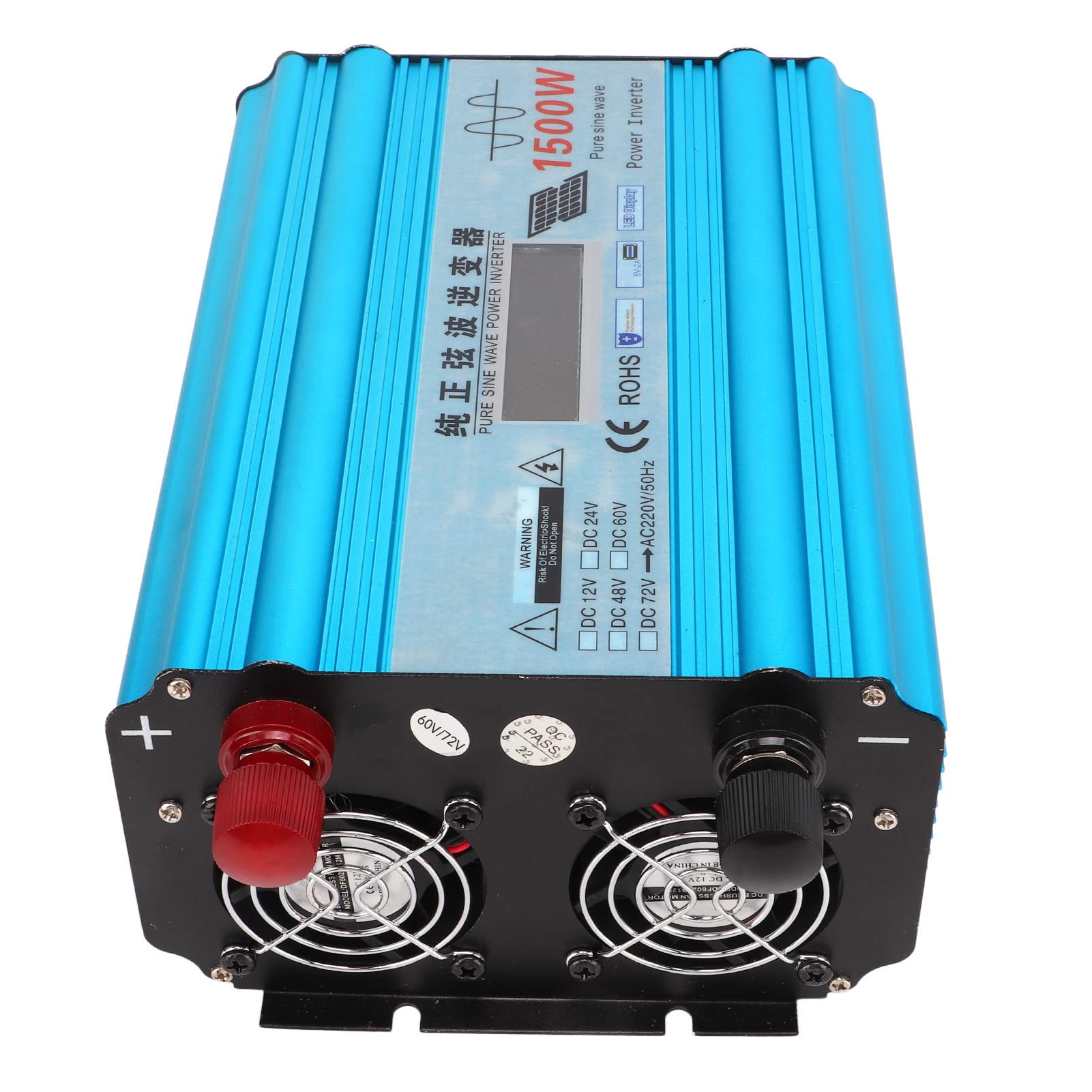 Invertitore a Onda Sinusoidale Pura 1500W, DC 60V a AC 220V