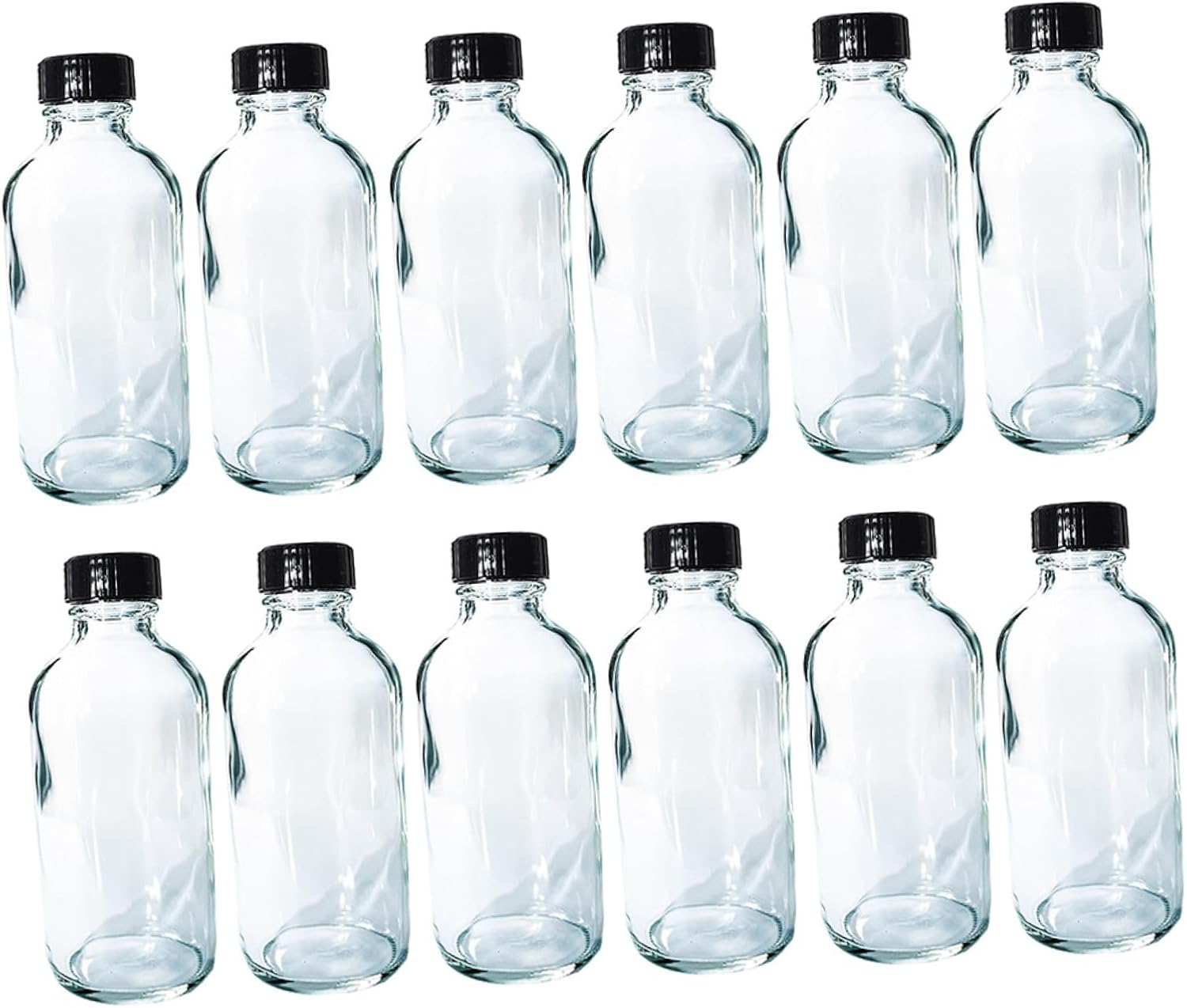 CHILDWEET 12pcs Reusable Wide Mouth Lab Bottles Reagent Bottles Caps for School Hospital Lab