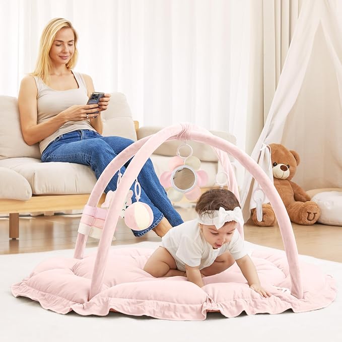 ANGELBLISS Baby Play Gym Mat 5 en 1 Rosa miniatura 6