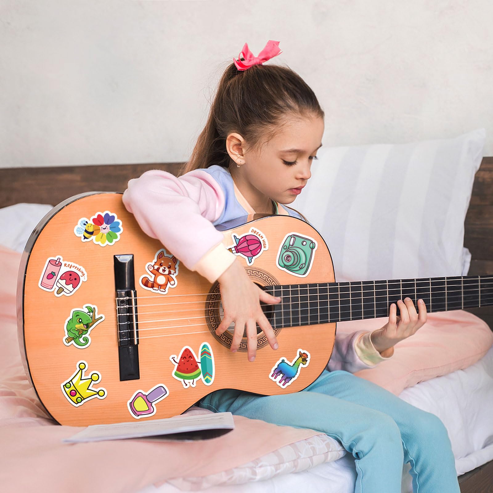 ALODNY 200 adesivi per bottiglie d'acqua per bambini, adesivi in vinile impermeabili per bottiglie d'acqua, computer portatili, adesivi Kawaii per bambini in classe premio ragazzi ragazze adolescenti