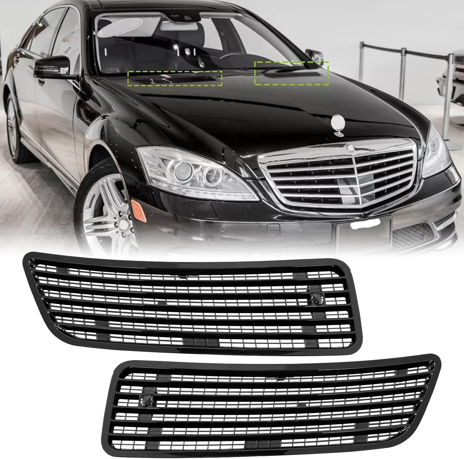 Left Right Front Hood Bonnet Grill Vent For Mercedes Benz W221 S550 Hood Air Vent Grille Cover 2007-2013 2218800205 2218800305