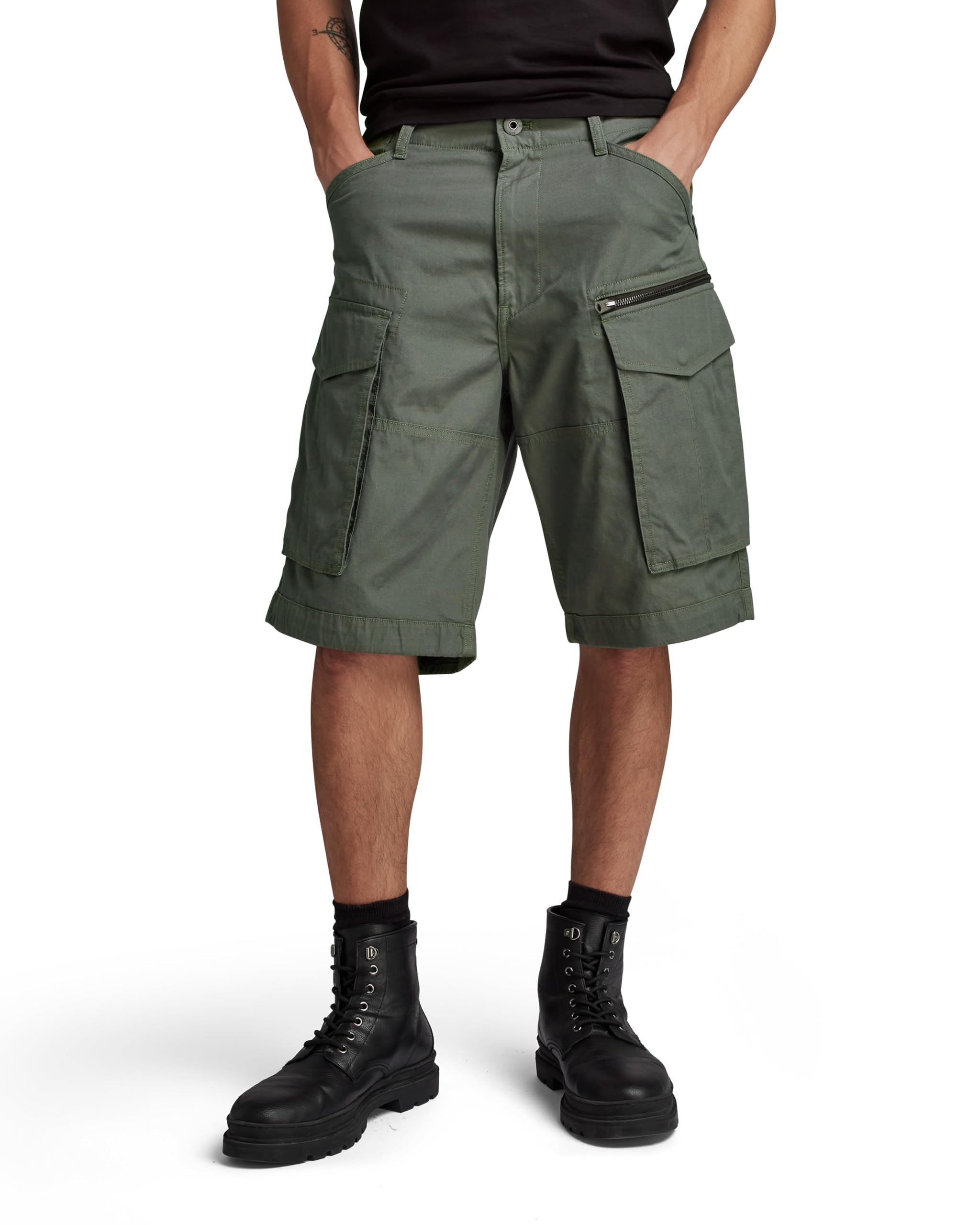 G-STAR Uomo Rovic Zip Relaxed Shorts, Grigio (Gs Grey D08566-D384-1260), 30 - 4