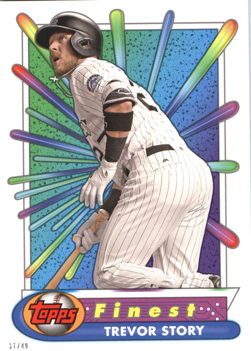 Amazon.com: RARE 2017 Topps Finest Baseball Card 5x7 '94-'95 Finest  Recreates #BR-TS Trevor Story Serial #/49 : Collectibles & Fine Art
