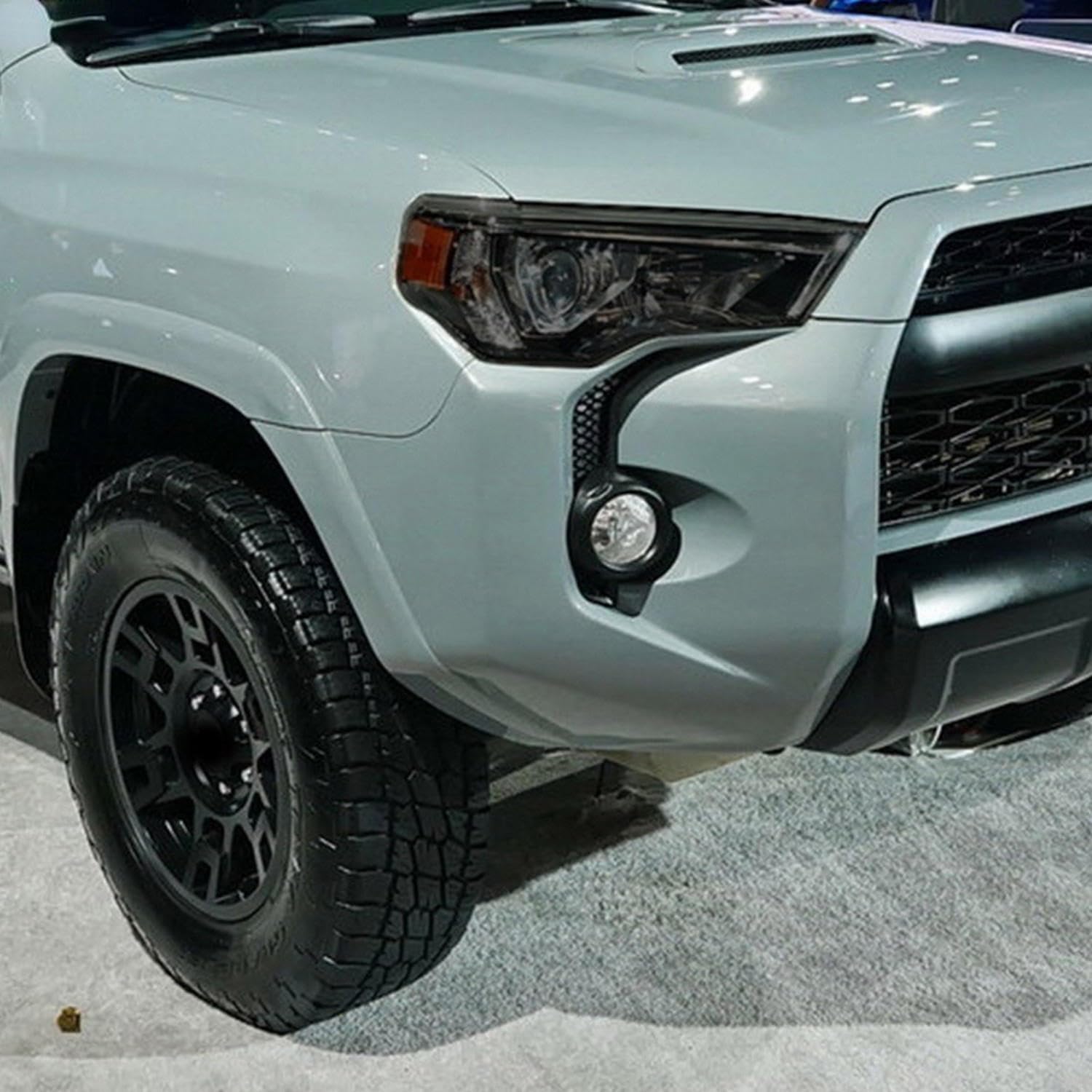 JCAKES 2 Pcs Car Headlight Protective Film Headlamp Restoration Transparent Black TPU Sticker ，for Toyota 4Runner 2014-2020 Accessories