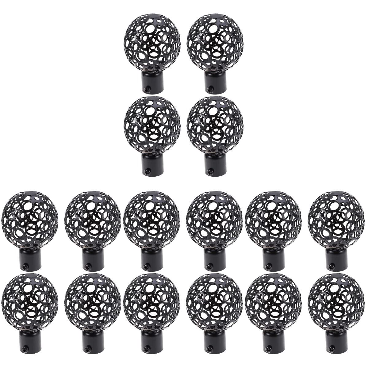 Lot de 16 embouts creux pour tringle à rideaux