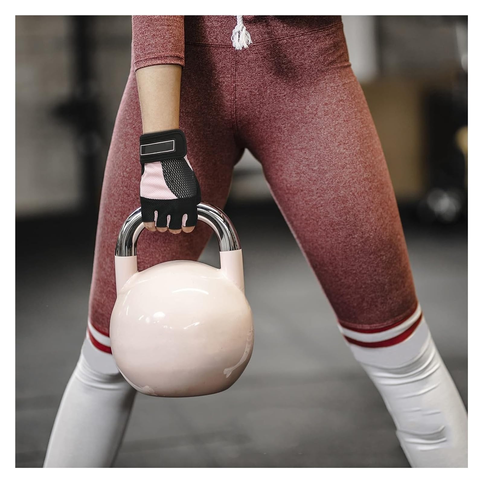 Guanti da guida senza dita, guanti sportivi, guanti mezze dita, guanti for sollevamento pesi con supporto for il polso Guanti da palestra for uomo e donna Guanti imbottiti con protezione antiscivolo s