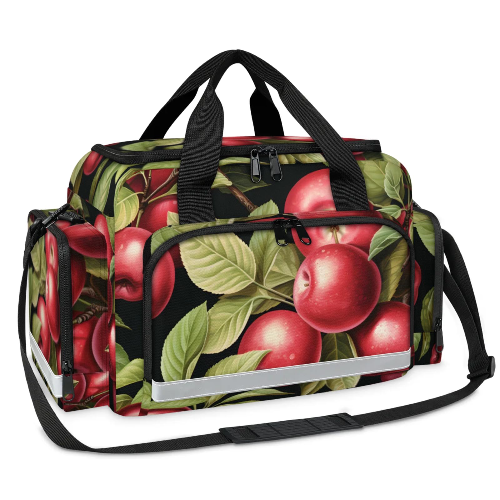 GzLeyigou First Aid Bags Empty, Fresh Apples Emergency Bag First Aid Kit Multiple Compartment Kit Carrier On Call Trauma Bag For Paramedics Emergency Medical Supplies Kit