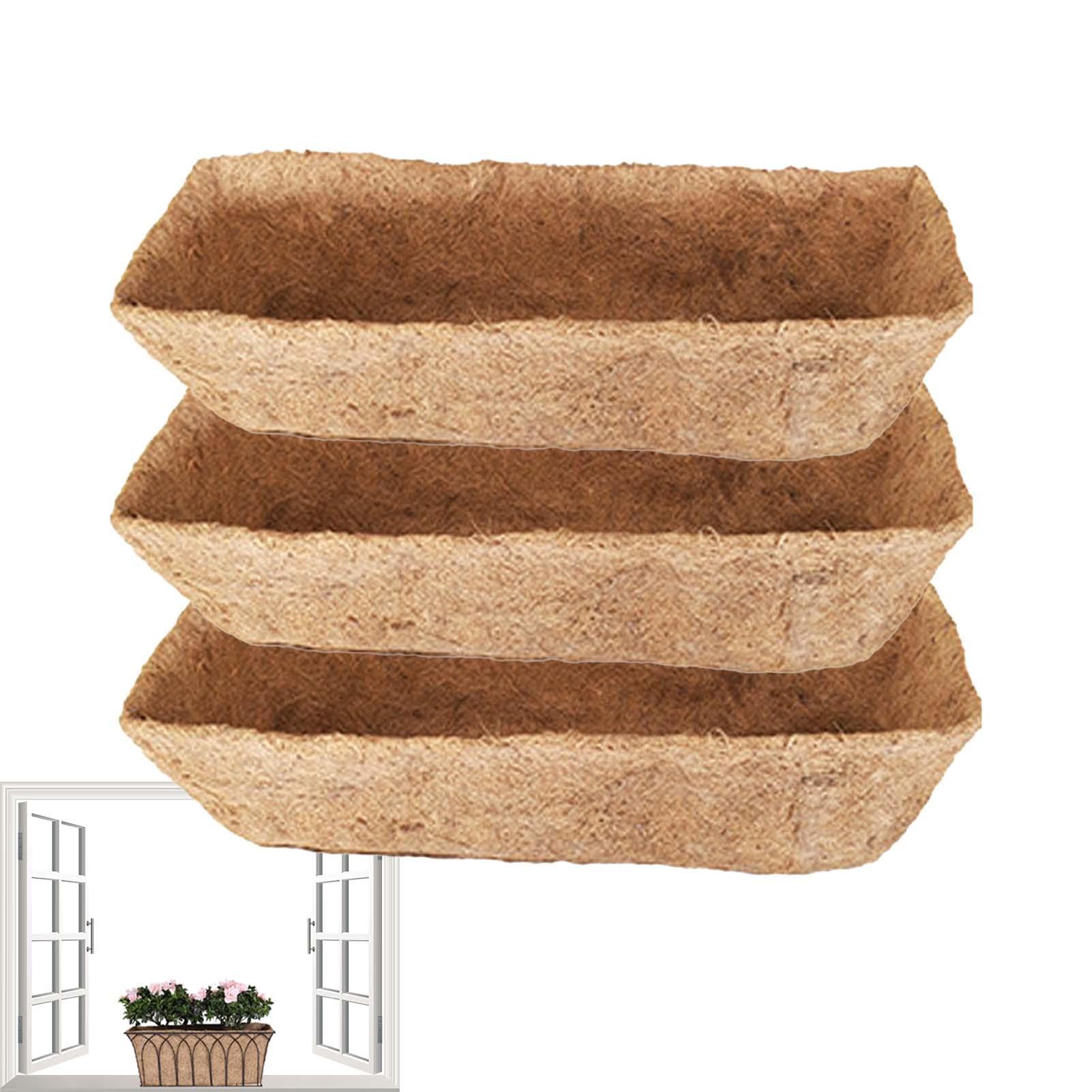 Fibre de coco naturelle en doublure de jardinière pour fleurir balcons et barrières de jardin