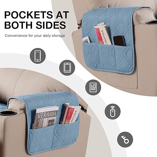 Miniatura 3 de VANSOFY Fundas para sillas reclinables, 100 % impermeables, con funda de asiento reclinable con brazo reclinable, fundas antideslizantes para sillas