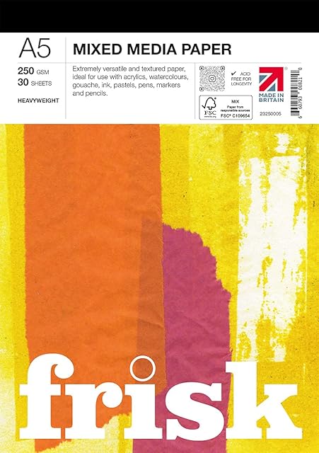 Frisk 23250005 Mixed Media Paper Pad A5, White