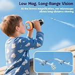 Kids Handheld Microscope Toys 4K 2.4" Screen Rechargeable Digital Kids Microscopes Toys Gifts for 3 4 5 6 7 8 9 10 11 12 Year Old Boys Girls(Orange)