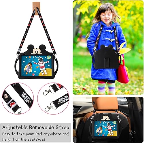 Miniatura 6 de Funda para iPad de 10.9 pulgadas para iPad de 10.9 pulgadas con protector de pantalla y correas para el hombro, asa con soporte de soporte, bonita