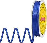 Vista 70 de Cinta de satén plateada de doble cara de 1-1/2 pulgadas x 50 yardas, cinta plateada de poliéster para envolver regalos, muy adecuada para bodas