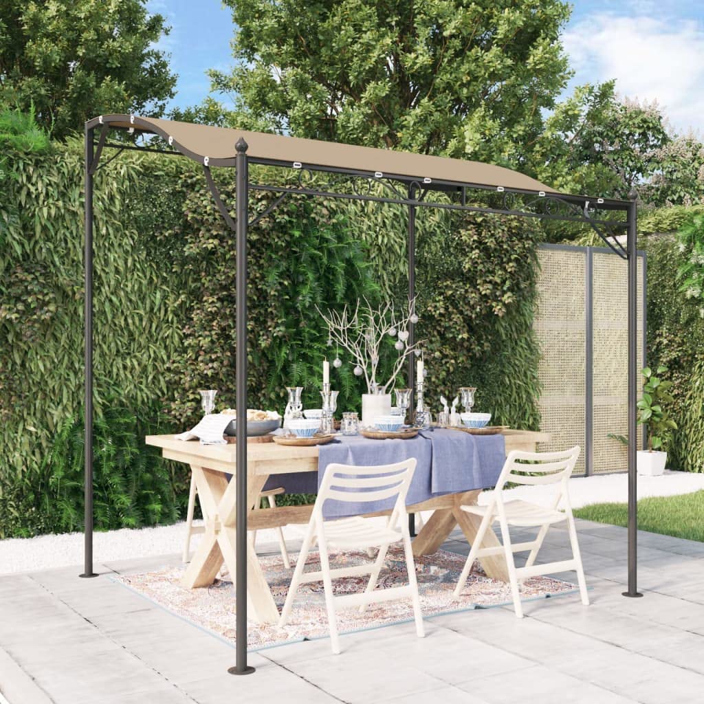 Auvent de camping pliable couleur taupe pour vos repas conviviaux en plein air