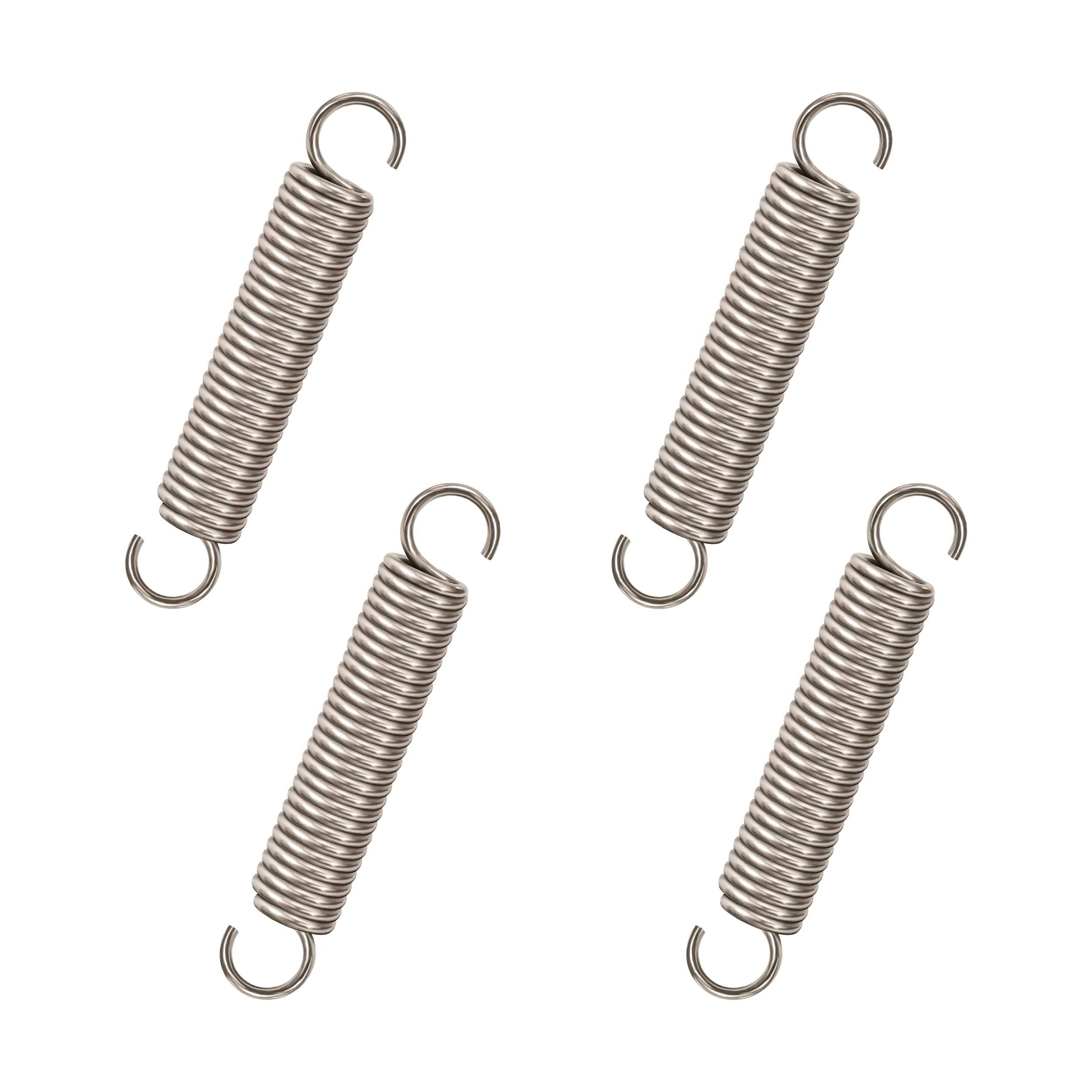 2 Stück Edelstahl Spannfeder 85mm - Zugfeder 2,5mm Ø18mm 12,8KG