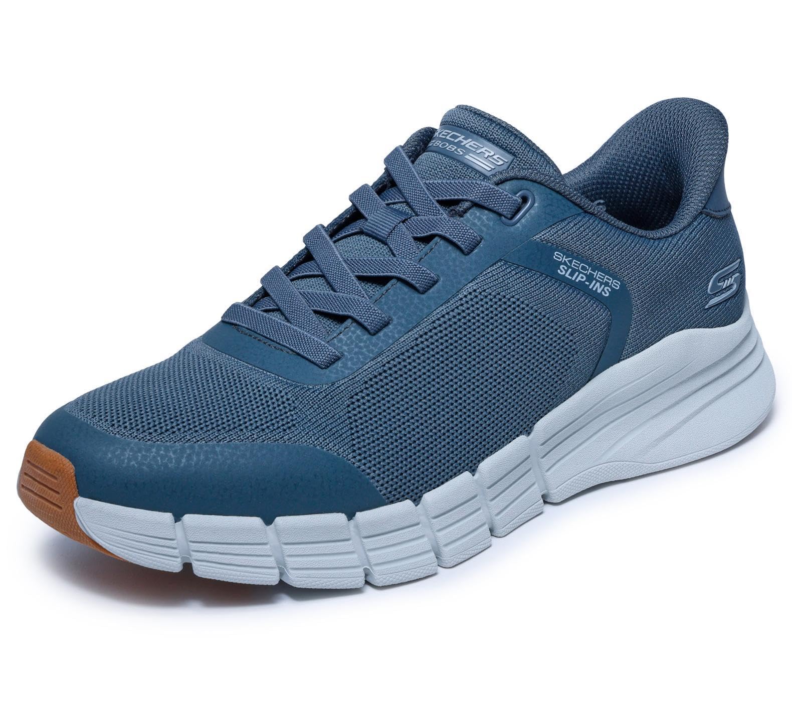 Skechers Men's Bobs B Flex 2.0 Slip-in Trainers, Charcoal Engineered Knit, 9.5 UK