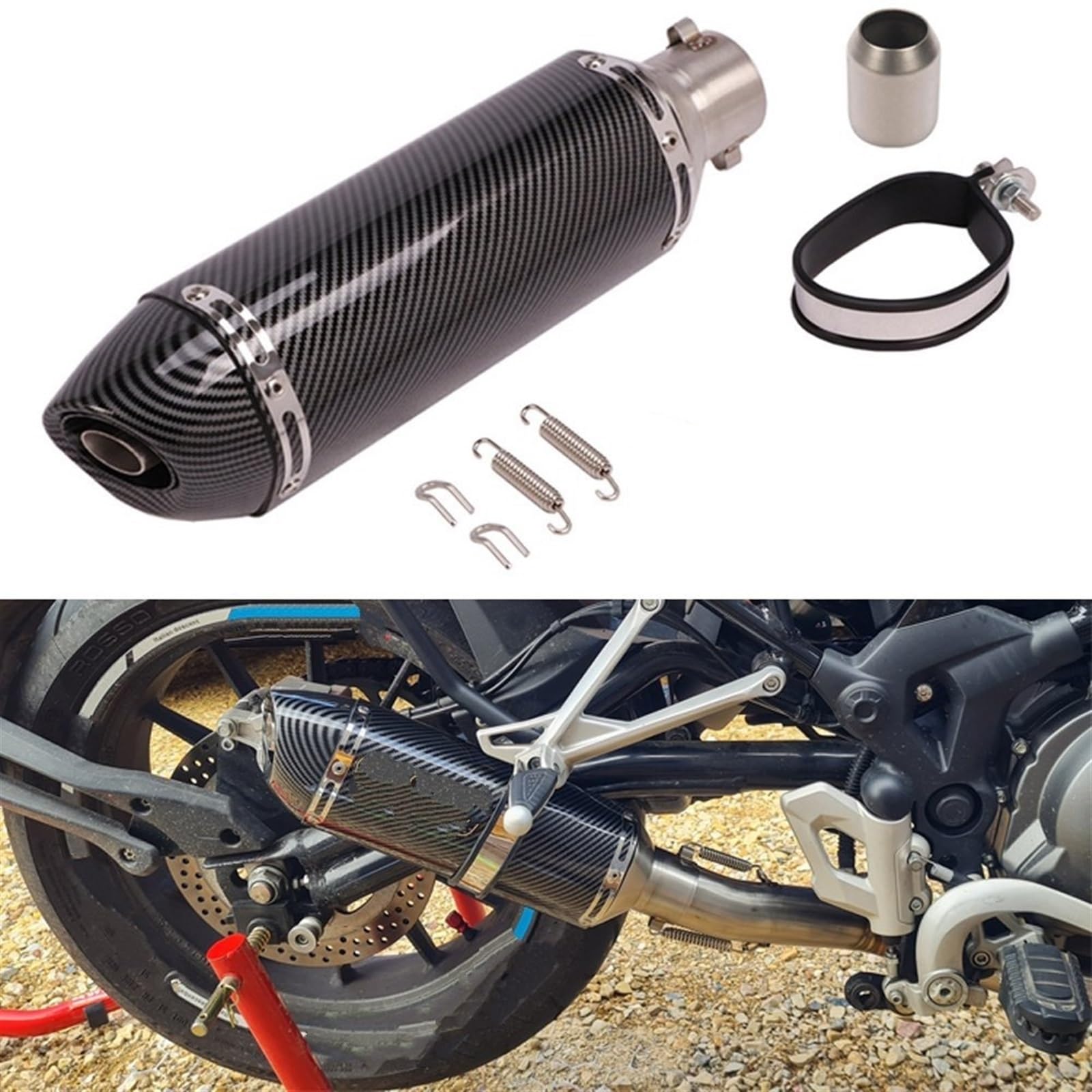 Motorcycle Exhaust Modified Muffler Pipe Moto Escape Scooter Pit Bike Dirt Motocross For Nmax Tmax530 Msx125 I257005765 - View #3