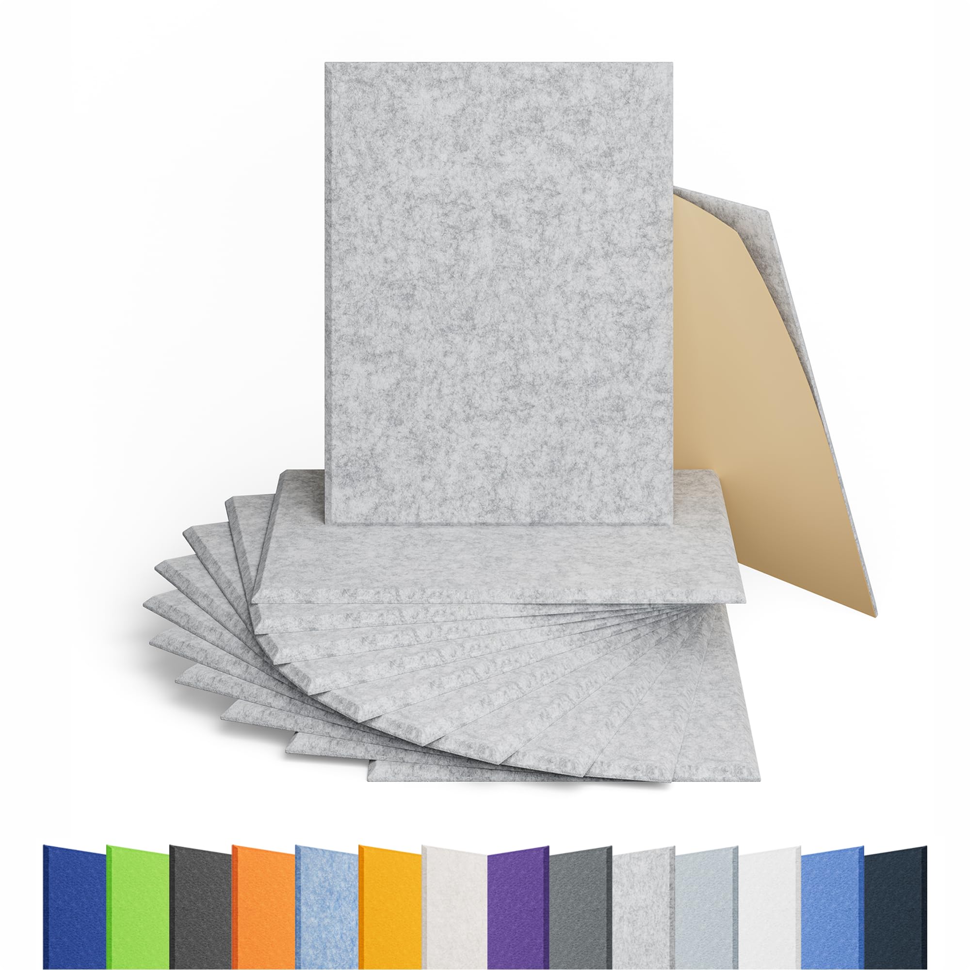12 Pack Rectangle Acoustic Panels Self Adhesive Sound Proof Foam