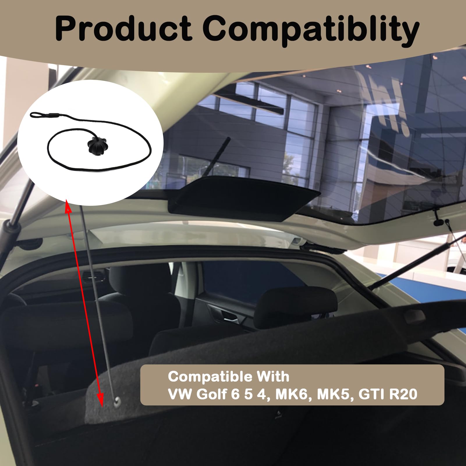 Corda Cappelliera Auto Posteriore - 2 Pezzi Con Clip Per Golf 6 5 4 MK5 6, Universale Per Vano Bagagli - Foto 13