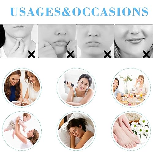 Miniatura 4 de Cinta de estiramiento facial, 40 piezas de calcomanías de elevación para cara, calcomanías de levantamiento instantáneo de cara, invisibles,