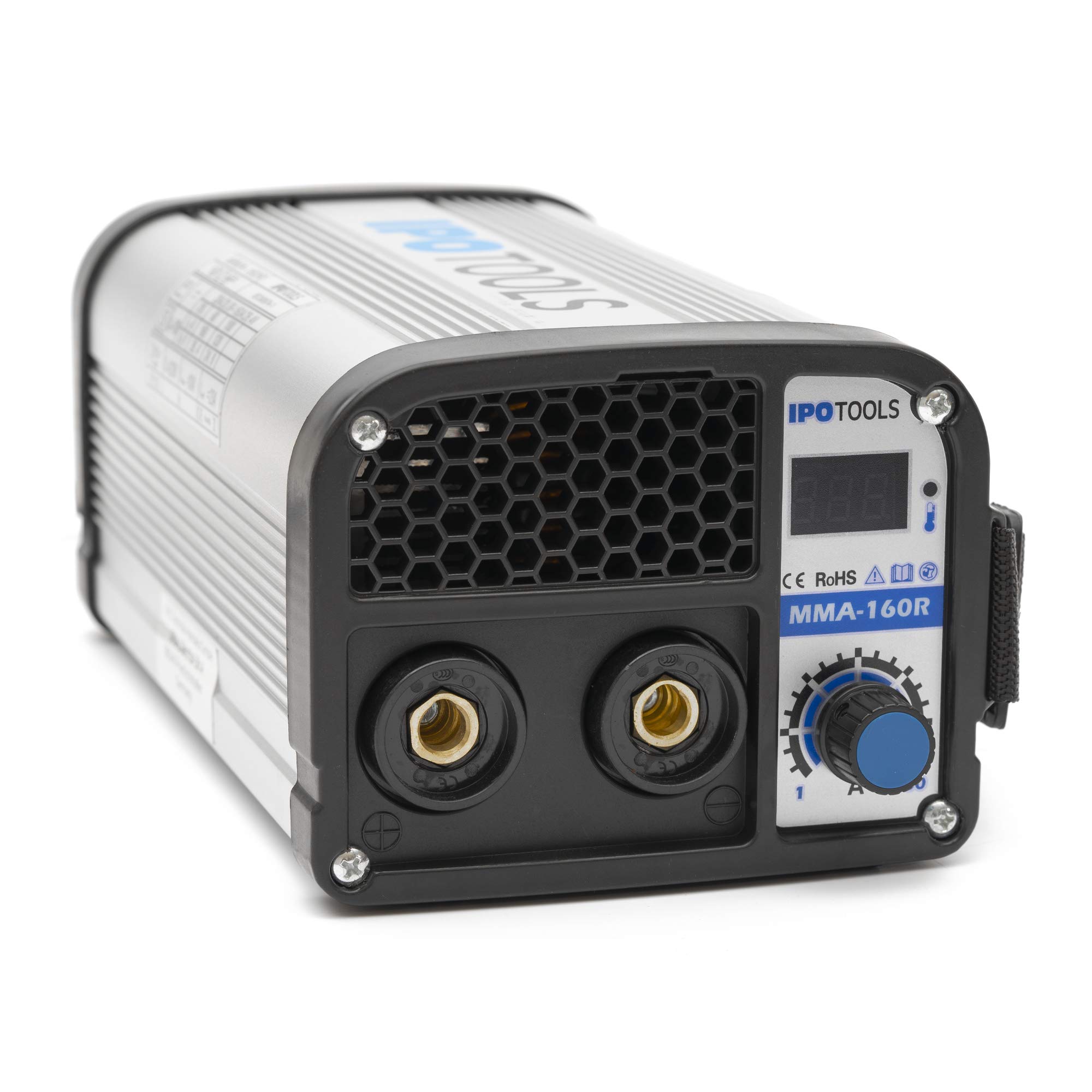 Saldatrice ad arco IPOTOOLS MMA-160R - Saldatrice ad arco DC MMA Inverter con 160 A/Display digitale / 230 V/Antistick/Hot Start/Arc-Force / 7 anni di garanzia