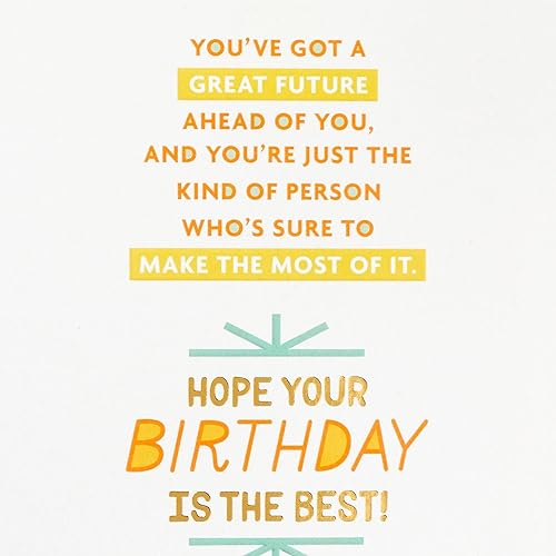 Miniatura 10 de Hallmark Tarjeta de cumpleaños exclusiva (Happy Happy Happy) Feliz Feliz Feliz,Party Hats,Algo para celebrar,https:/ www.Yaxa/dp/undefined