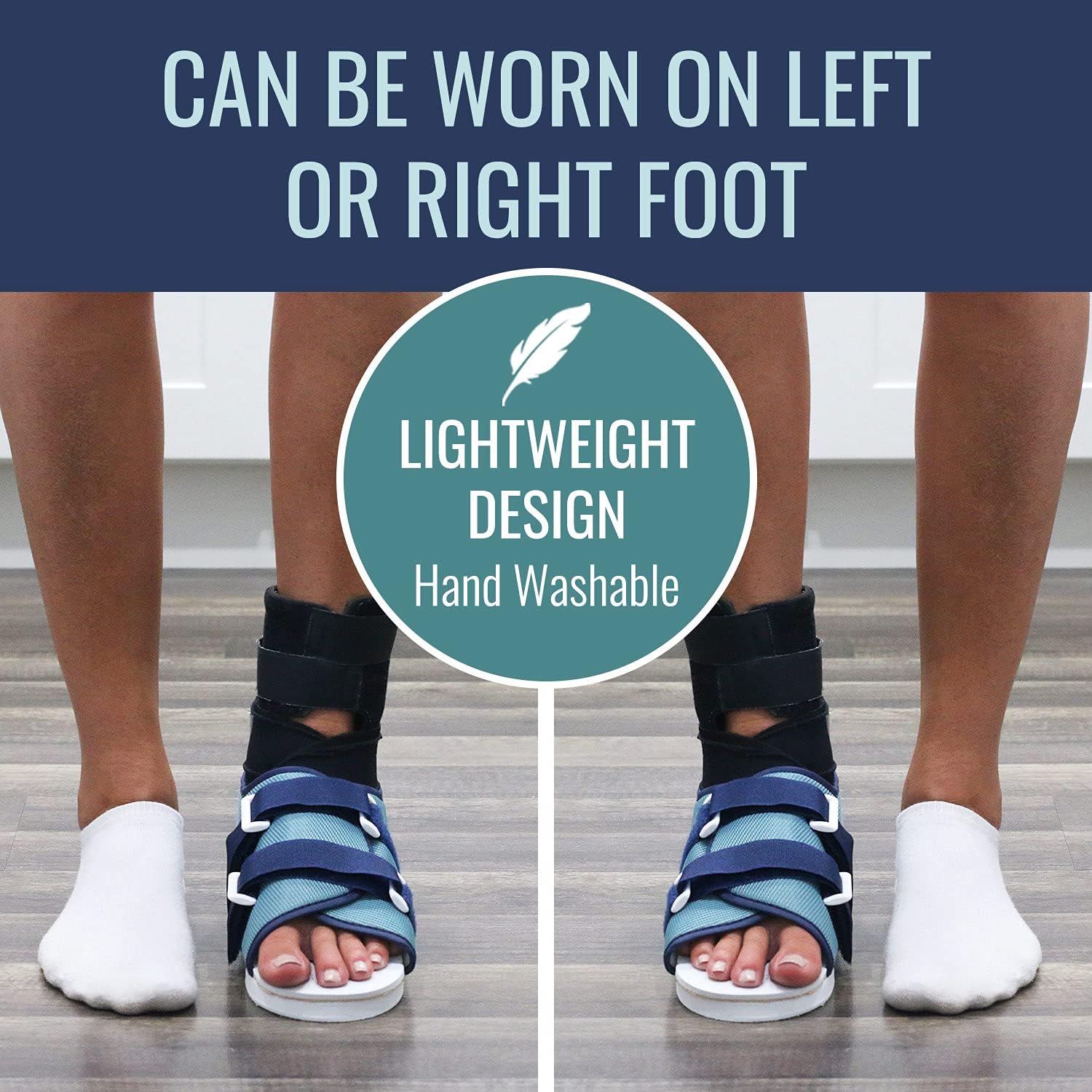 MABIS Post Op Shoe, Surgical Walking Shoe or Walking Boot for Plantar Fasciitis, Foot Pain, Broken Foot or Toes, Lightweight with Adjustable Straps, Universal Left or Right Foot Fit, 1 Each, Shoe Size 6-8 : Health & Household