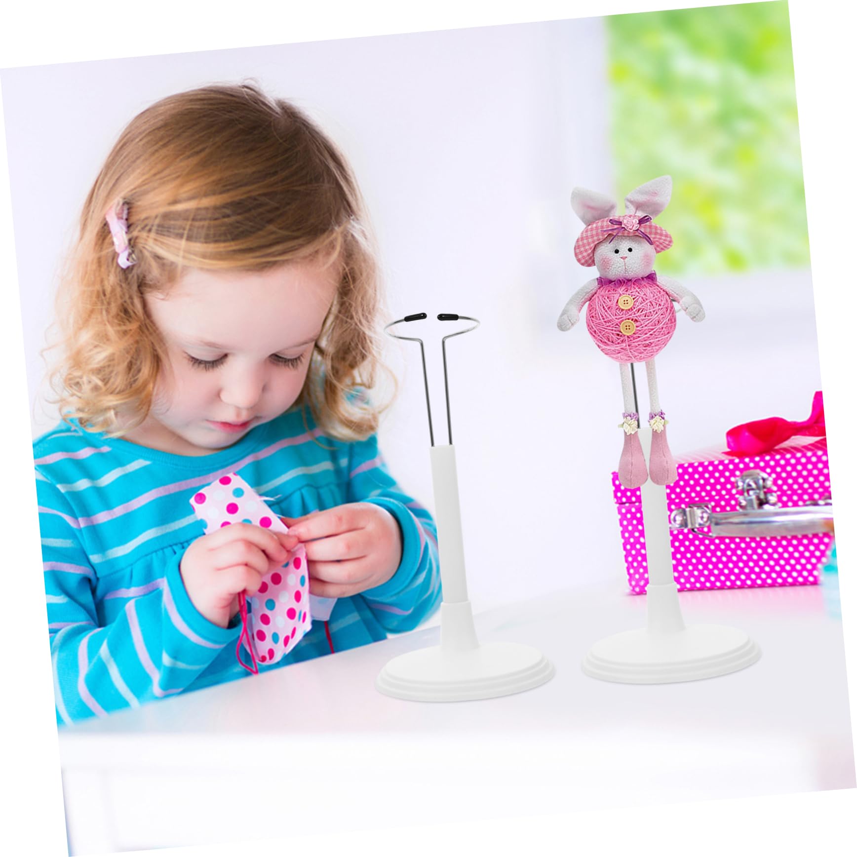 INOOMP 2pcs White Doll Stand Chubby Dolls Stands for Large Support Storage Rack Display Rack