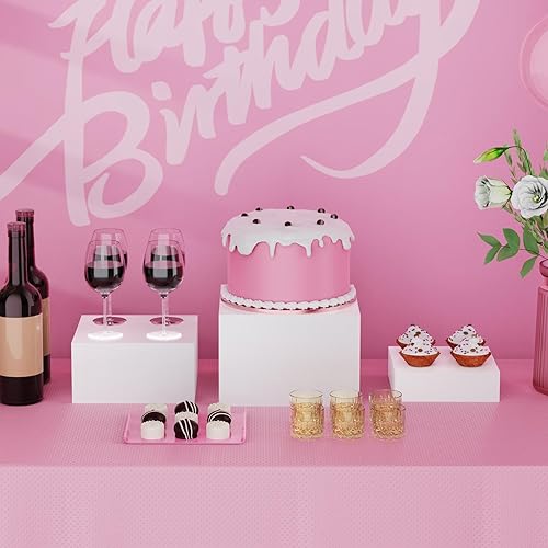 Miniatura 3 de WOLiBOSS Juego de 3 elevadores acrílicos de 6 x 7 x 8 pulgadas para exhibición, soportes de exhibición con fondo hueco, soportes de exhibición para