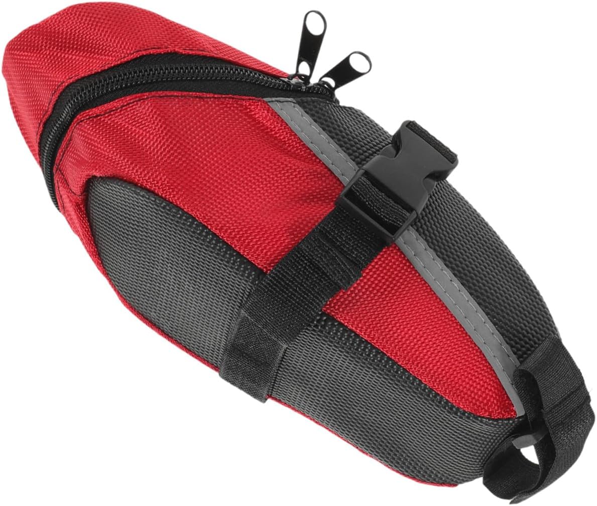 CHILDWEET Bike Seat Bag Mountain Bike Saddle Pouch Outdoor Cycling Backseat Storage Large Capacity Waterproof Red Seat Pack for Bicycle Travel and Tool Carry
