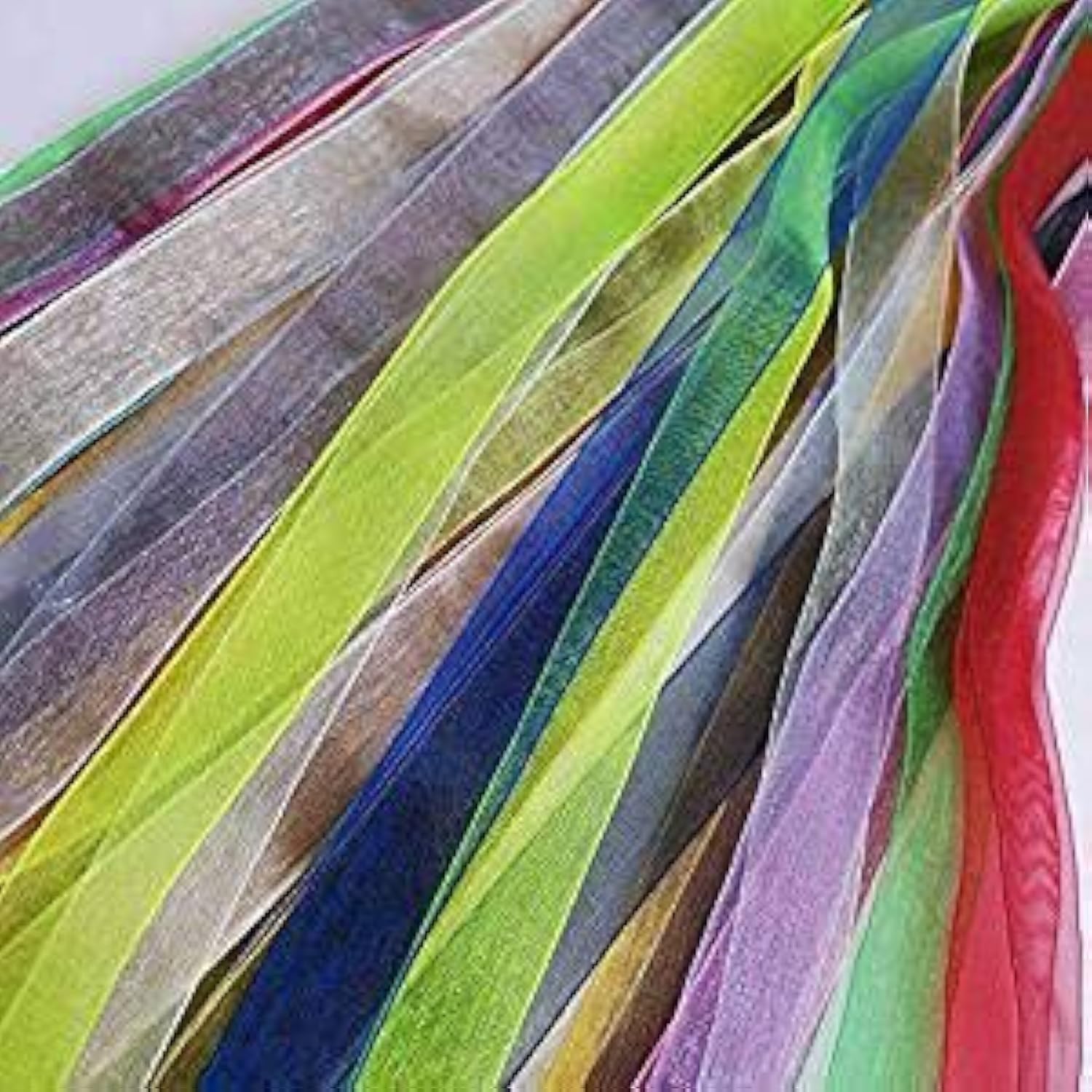 Solid Organza Ribbon Assorted 24 Yards Craft Bow Party Decoration Packing Ribbons (Mix, 3/8"(10mm))