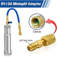 Vista 8 de Kit de Inyector de Aceite y Tinte de AC Boltigen, Herramientas de Inyección de Aceite y Tinte de A/C con Acoplados Rápidos Ajustables R134a R1234YF