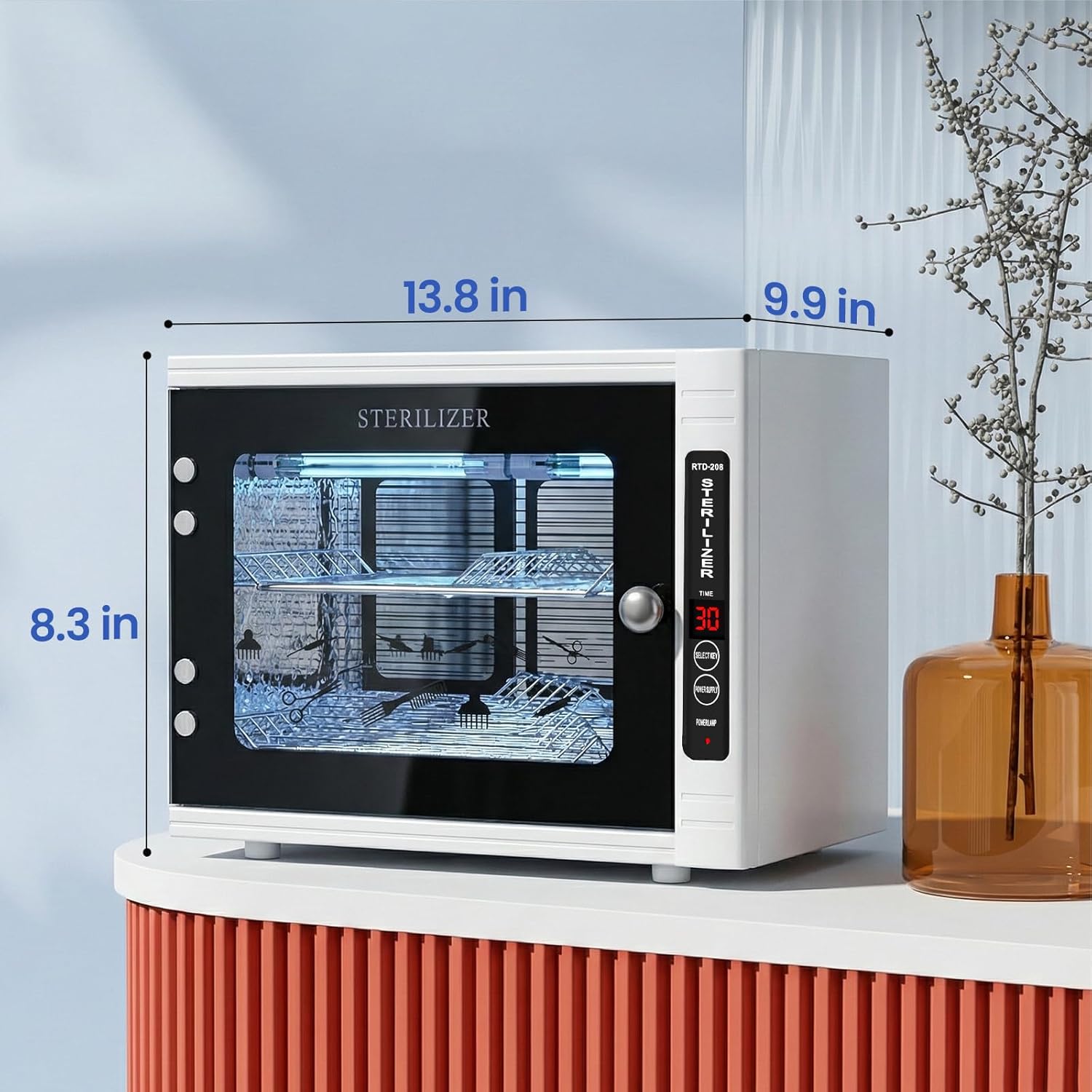 UV Sanitizer Cabinet. UV Light Sanitizer Box with Timer Setting, Suitable for Disinfection of Various Items
