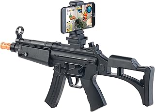 Callstel VR Gewehr: Augmented-Reality-Gewehr, Bluetooth 4.0, Smartphones bis 85 mm Breite (Smartphone-Gaming-Gun, AR-Gaming-Controller, Handyhalterung)