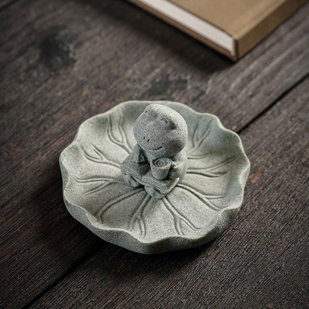 Desktop Decoration Creative Cute Frog Tea Pet Tea Play Ornaments Potted Gardening Fish Tank Landscaping Desktop Decoration Sculptures Home Decor