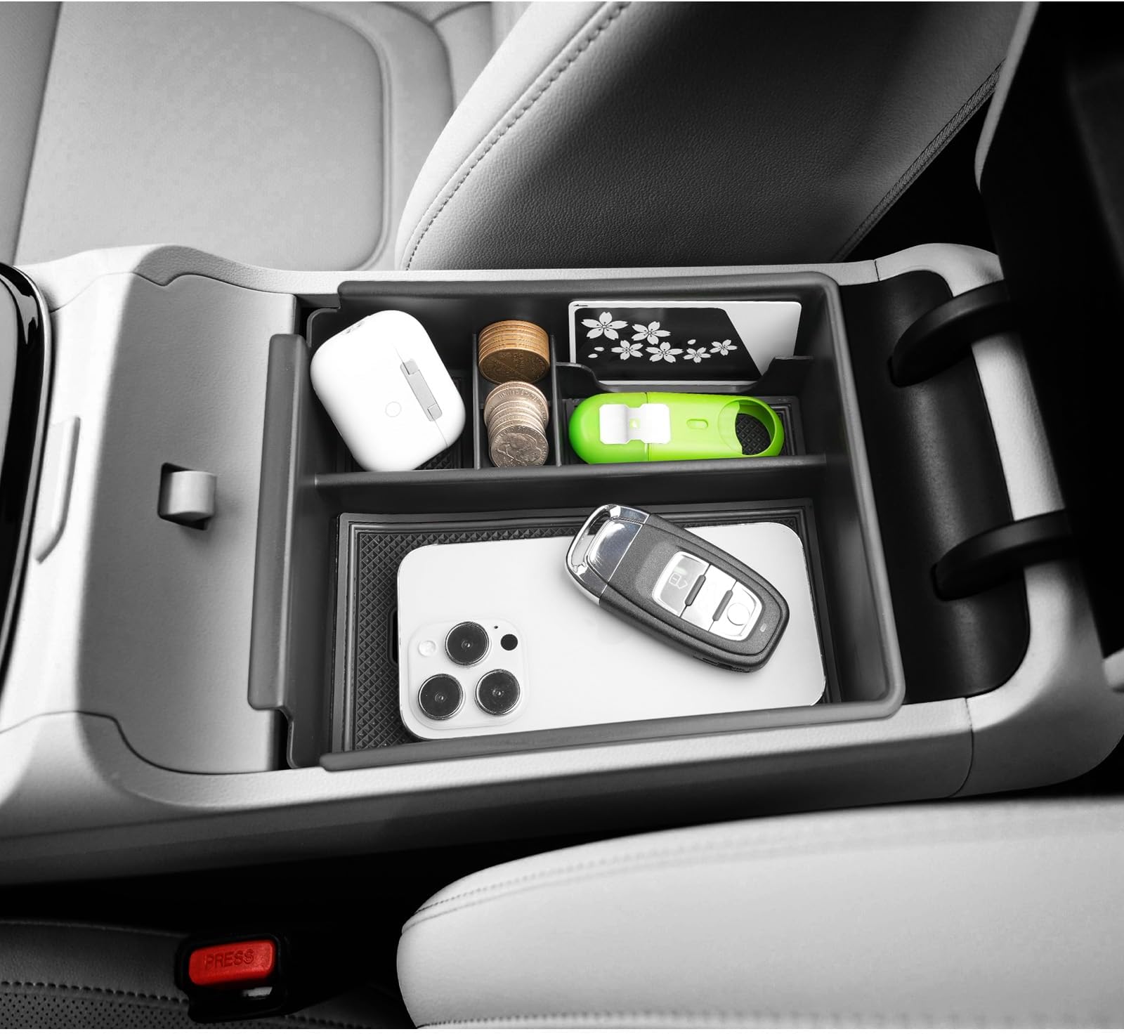 LUWU 2023 2024 Hynudai Tucson Center Console Organizer 2022-2024 Tucson NX4 Armrest Storage 2024 Tucson Console Organizer Tray Tucson SE/SEL/XRT Armrest Organizer 2023 2024 Tucson Accessories (Black)