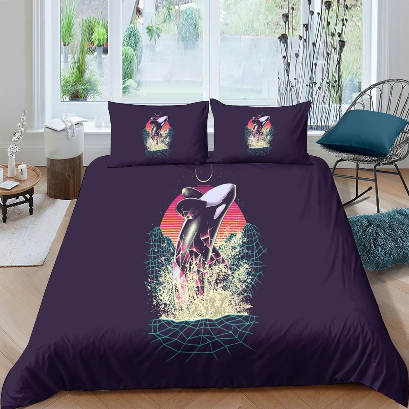 Housse de couette dauphin 220x240 pour créer une ambiance océanique relaxante