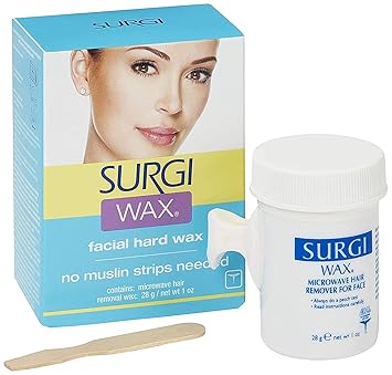 Surgiwax Facial Hard Wax, No Strips Needed, 1 oz.