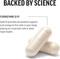 Vista 3 de Force Factor CoQ10 100 mg, suplemento de salud cardíaca de coenzima Q10 con absorción mejorada, Coq 10 de grado premium, vegano, sin lácteos, sin