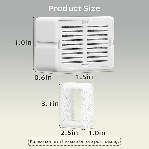 Miniatura 3 de Paquete de 16 filtros de repuesto para fuente de gato, filtros de fuente triple para cupcakes, 16 filtros de carbono para fuente de mascotas y 4